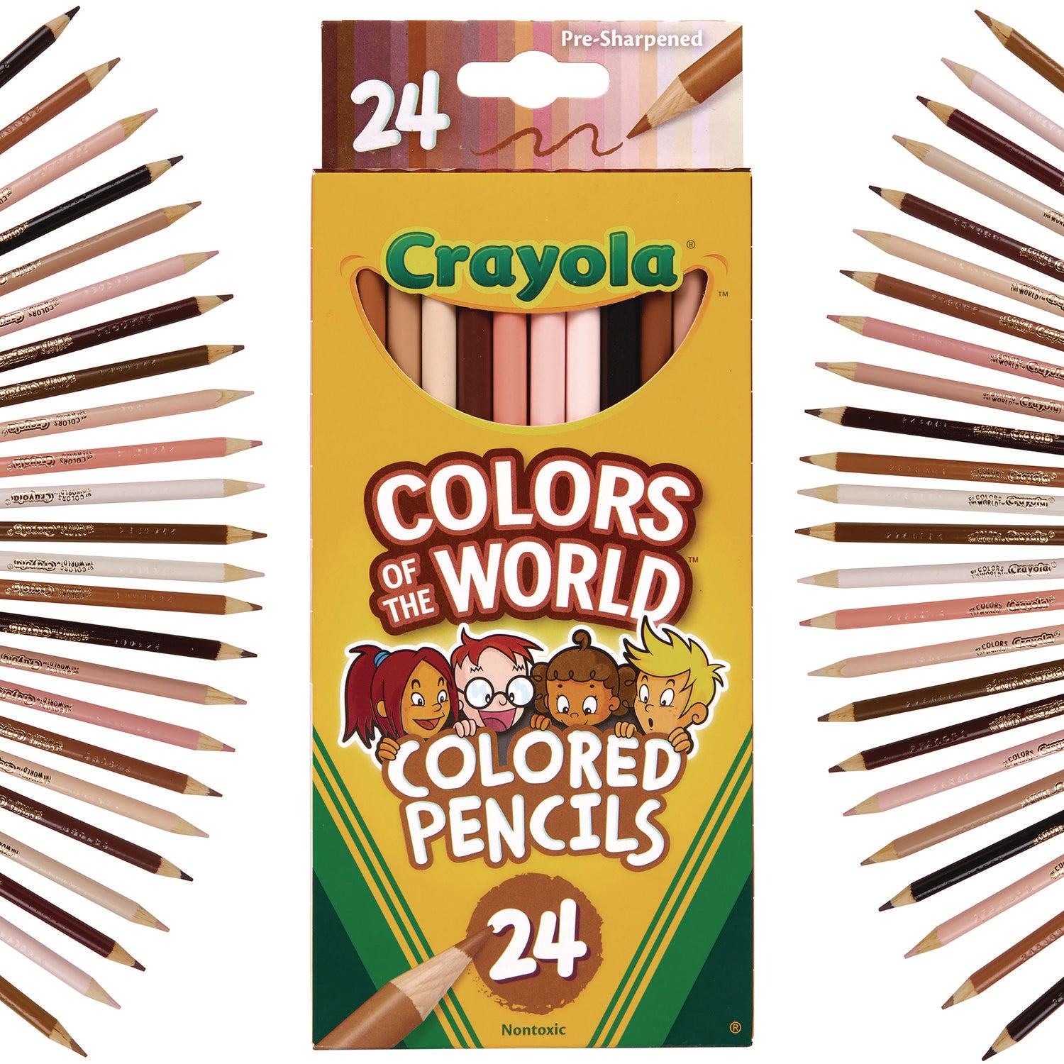 Crayola® Colors of the World Colored Pencils, Assorted Lead and Barrel Colors, 24/Pack