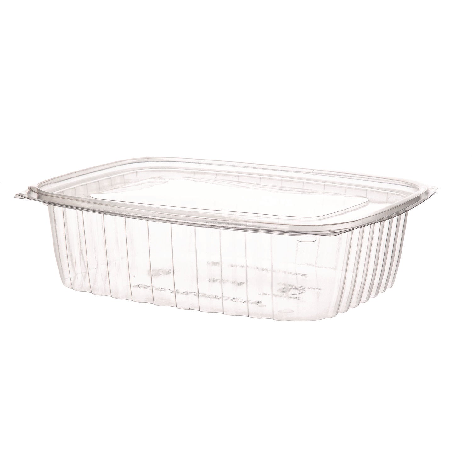 Renewable and Compostable Rectangular Deli Containers, 48 oz, 8 x 6 x 2, Clear, Plastic, 50/Pack, 4 Packs/Carton