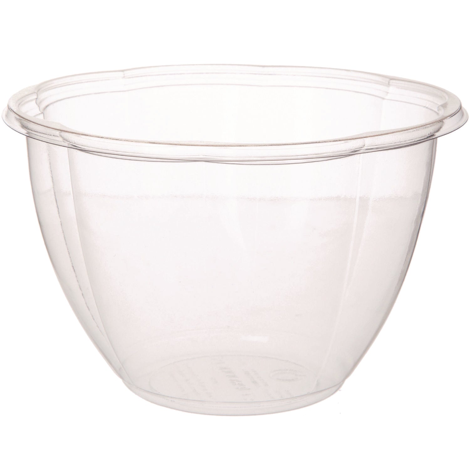 Salad Bowls, 48 oz, 6.69" Diameter x 4.38"h, Clear, Plastic, 300/Carton