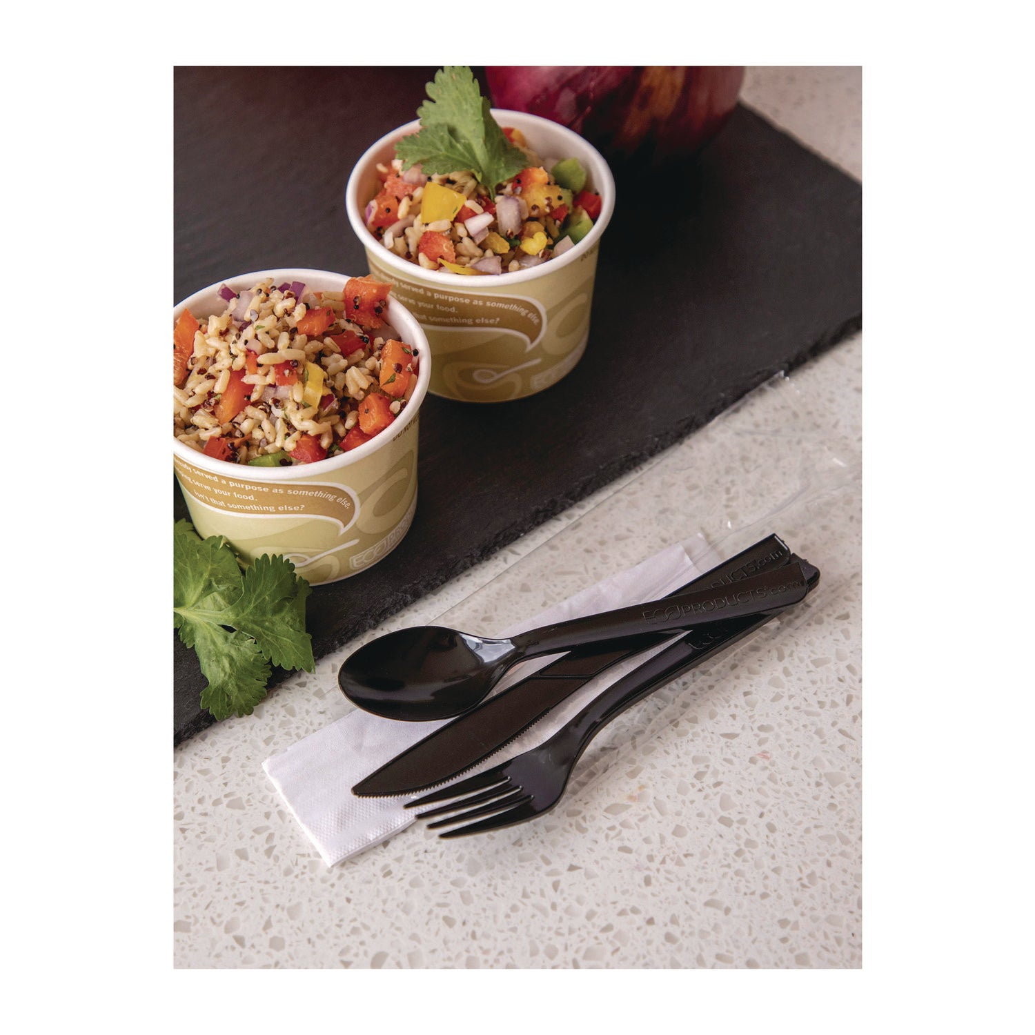 Eco-Products® 100% Recycled Content Cutlery Kit - 6", 250/Carton