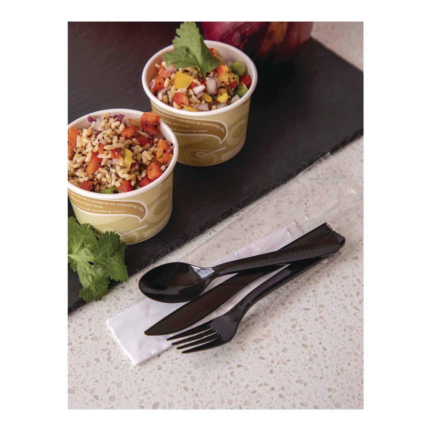 Eco-Products® 100% Recycled Content Spoon - 6" , 50/Pack, 20 Pack/Carton