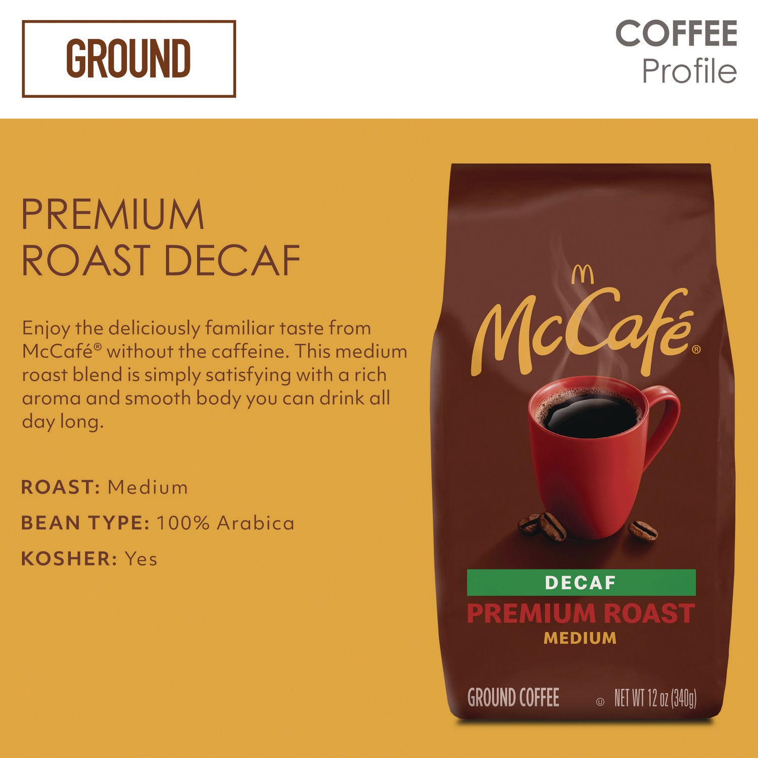 Ground Coffee, Premium Roast Decaf, 12 oz Bag McCafe® Flipcost