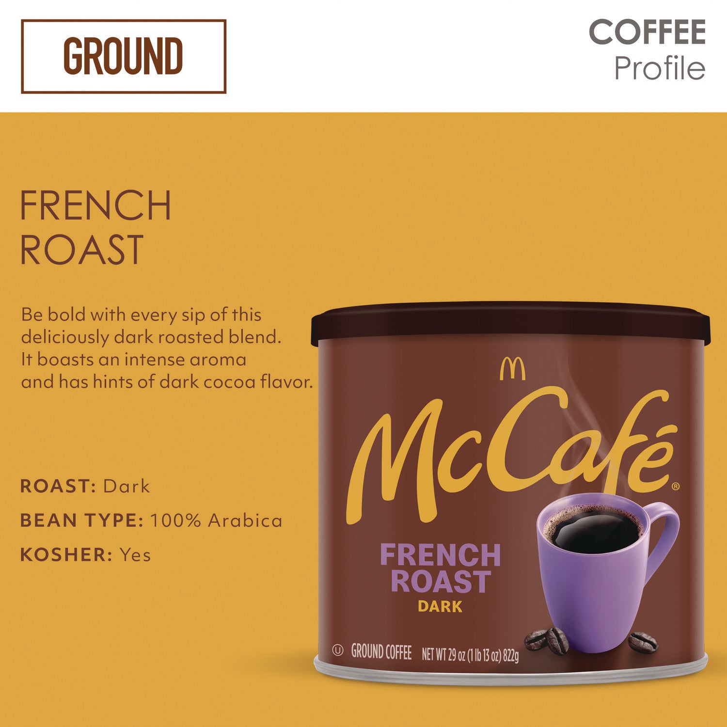 Ground Coffee, French Roast, 29 oz Can McCafe® Flipcost