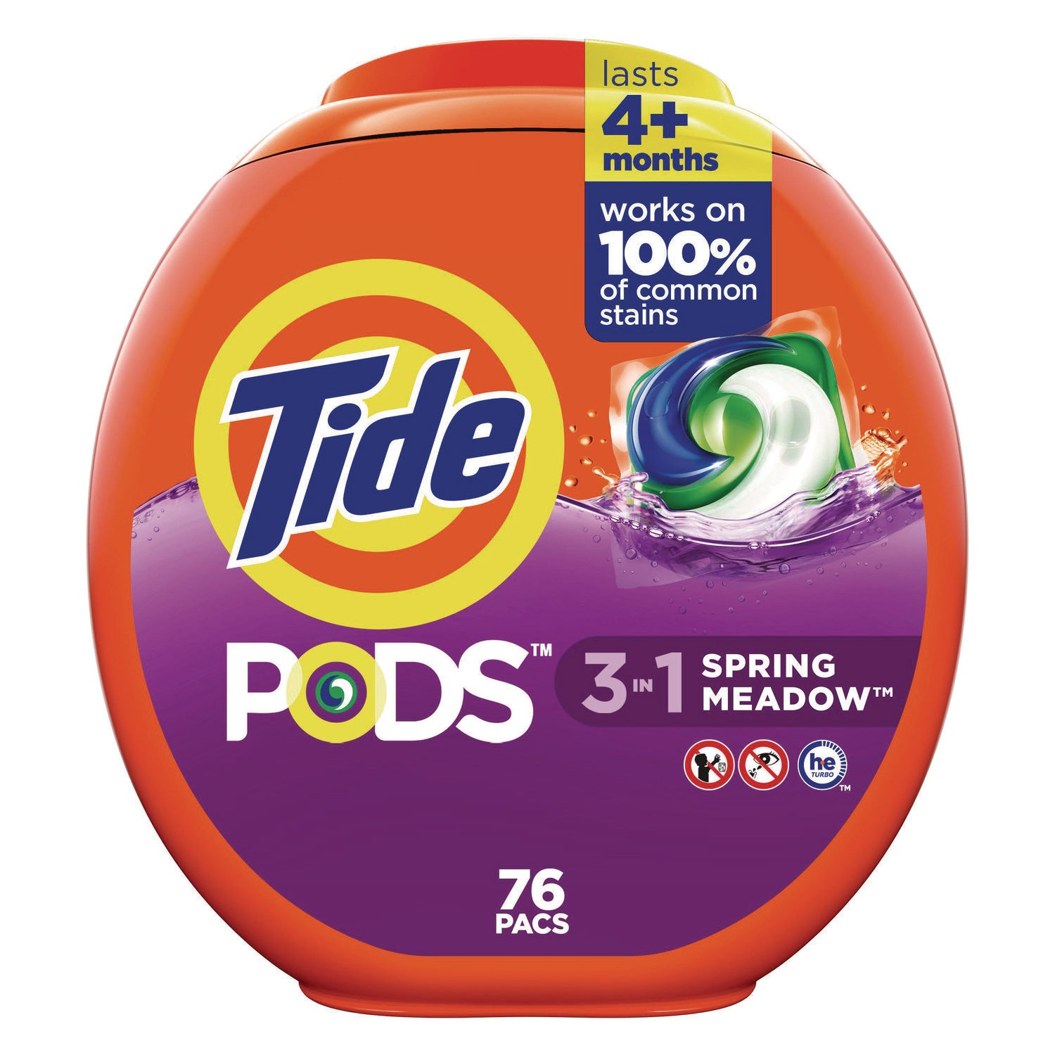 PODS Laundry Detergent, Spring Meadow, 66 oz Tub, 76 Pacs/Tub Tide® Flipcost