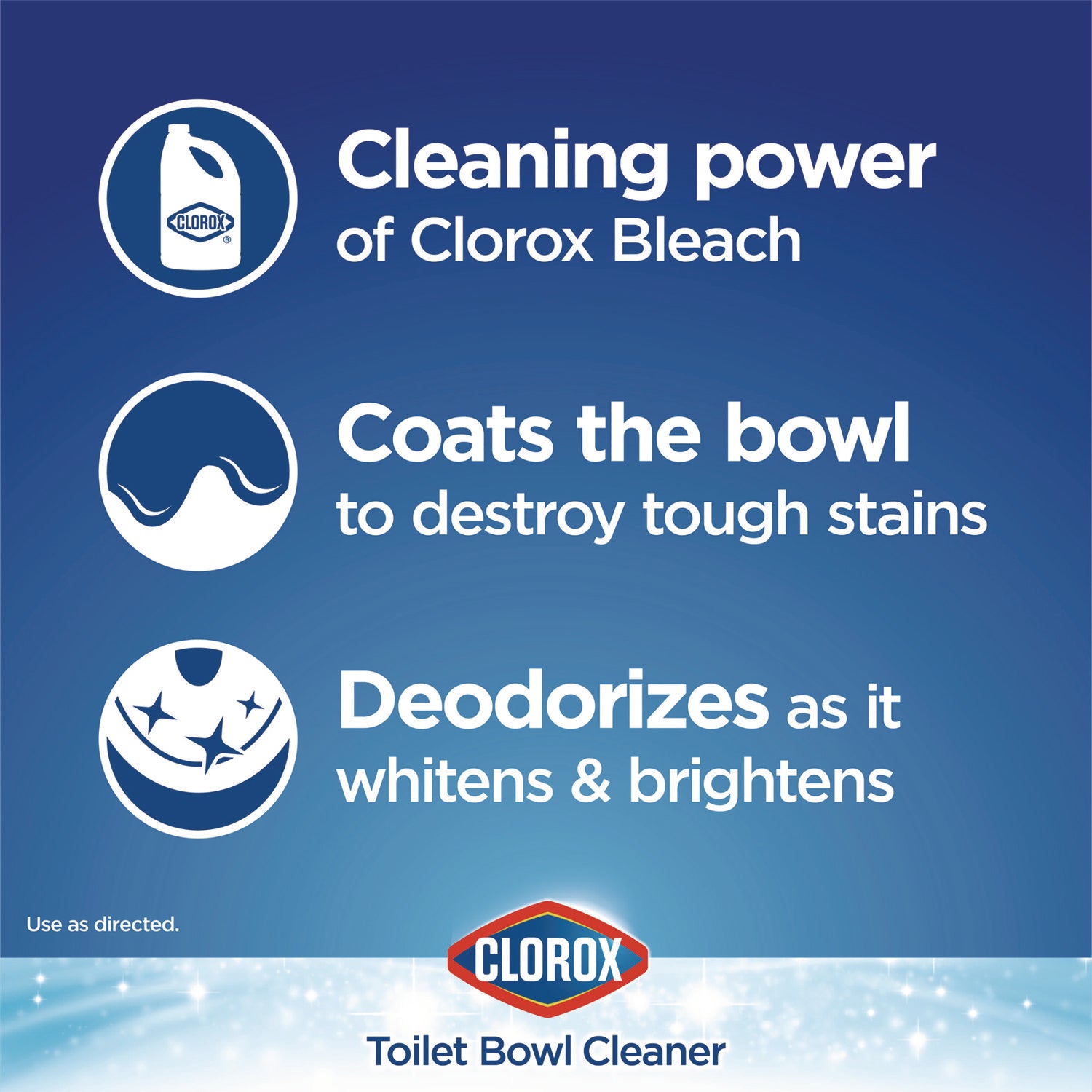 Disinfecting Toilet Bowl Cleaner with Bleach, Rain Clean Scent, 24 oz Bottle, 2/Pack Clorox® Flipcost