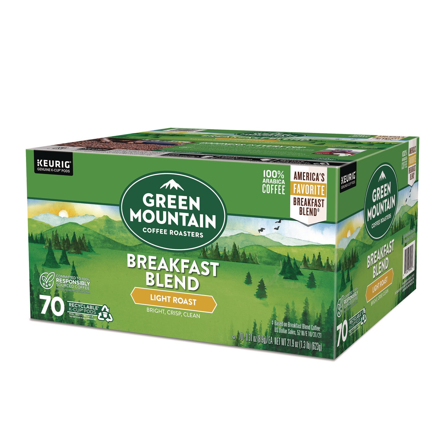 Breakfast Blend Coffee K-Cup Pods, Regular, 70/Box Green Mountain Coffee® Flipcost