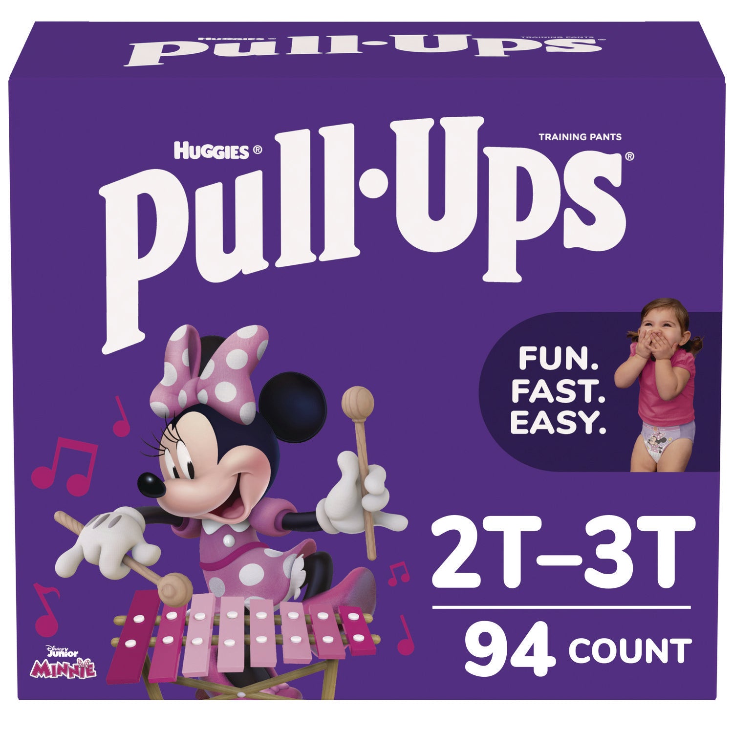 Pull-Ups Learning Designs Potty Training Pants for Girls, 2T-3T, 16 lbs to 34 lbs, 94/Carton