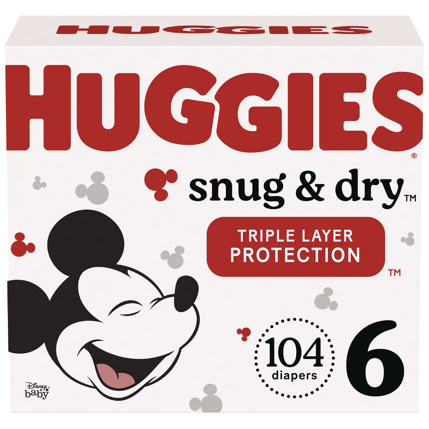 Sung and Dry Diapers, Size 6, 35+ lbs, 104/Carton