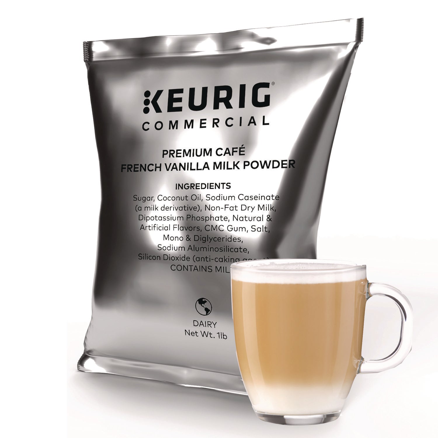 Premium Cafe Powders, French Vanilla, 16 oz Bag, 12/Carton Keurig® Flipcost