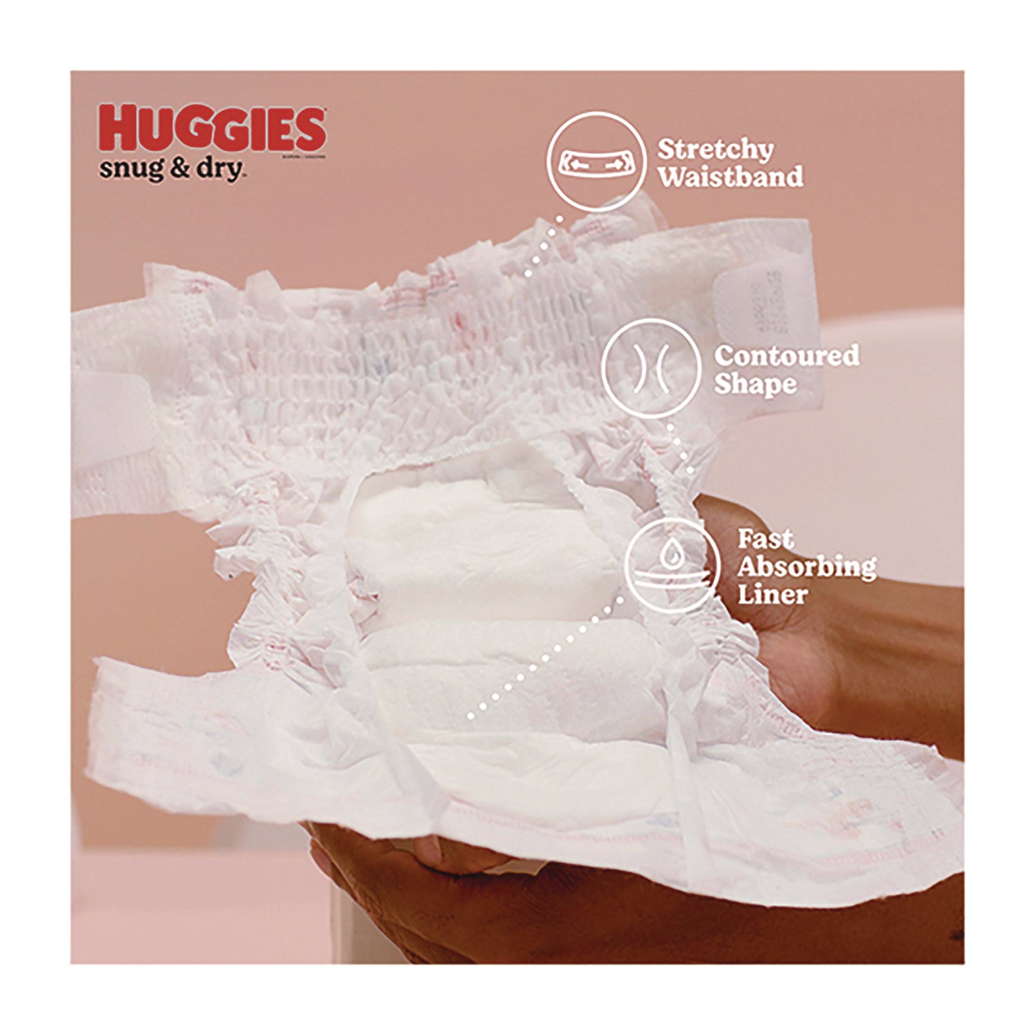 Snug and Dry Diapers, Size 3, 16 lbs to 28 lbs, 168/Carton Huggies® Flipcost