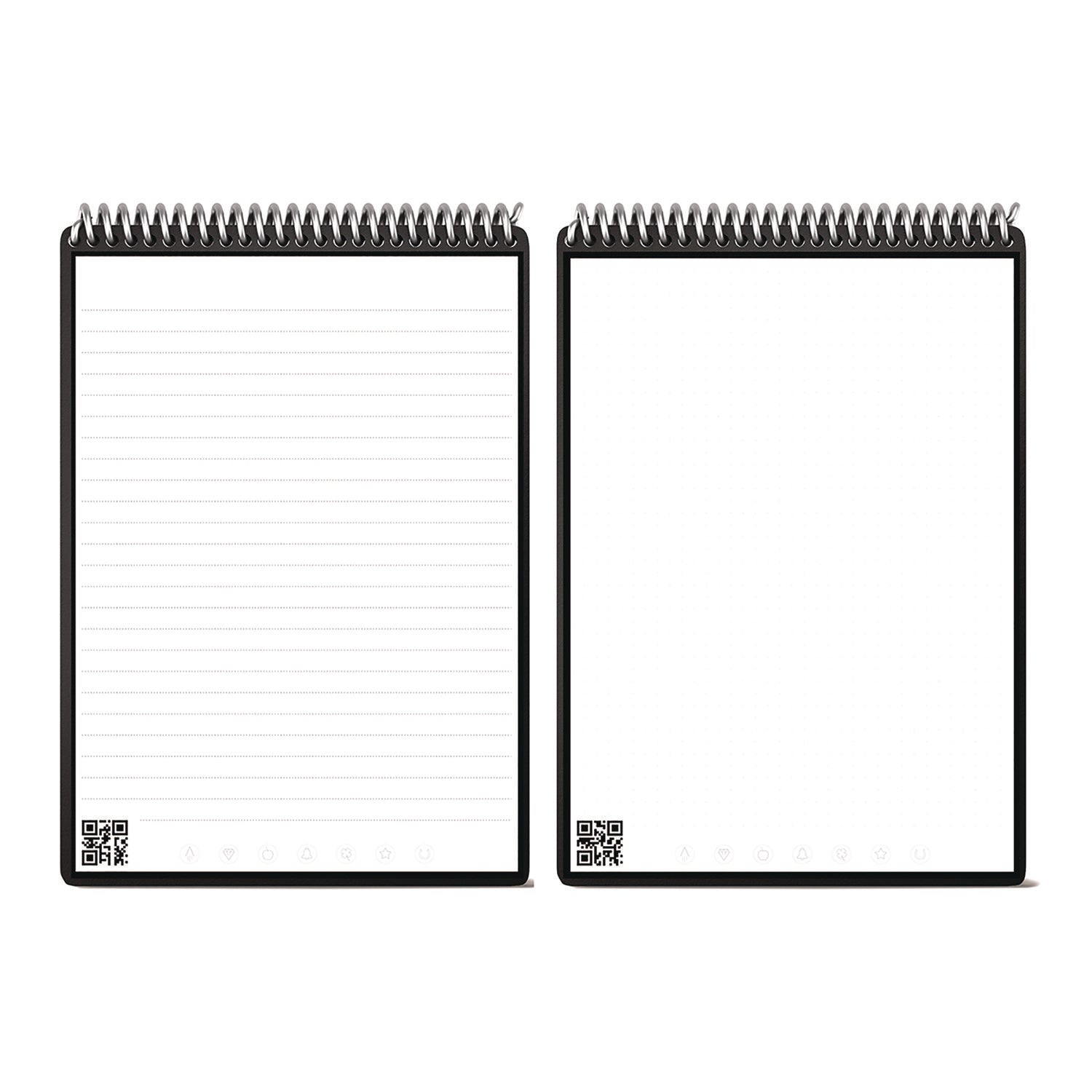 Flip Smart Notepad, Black Cover, Lined/Dot Grid Rule, 6 x 8.8, White, 36 Sheets Rocketbook Flipcost