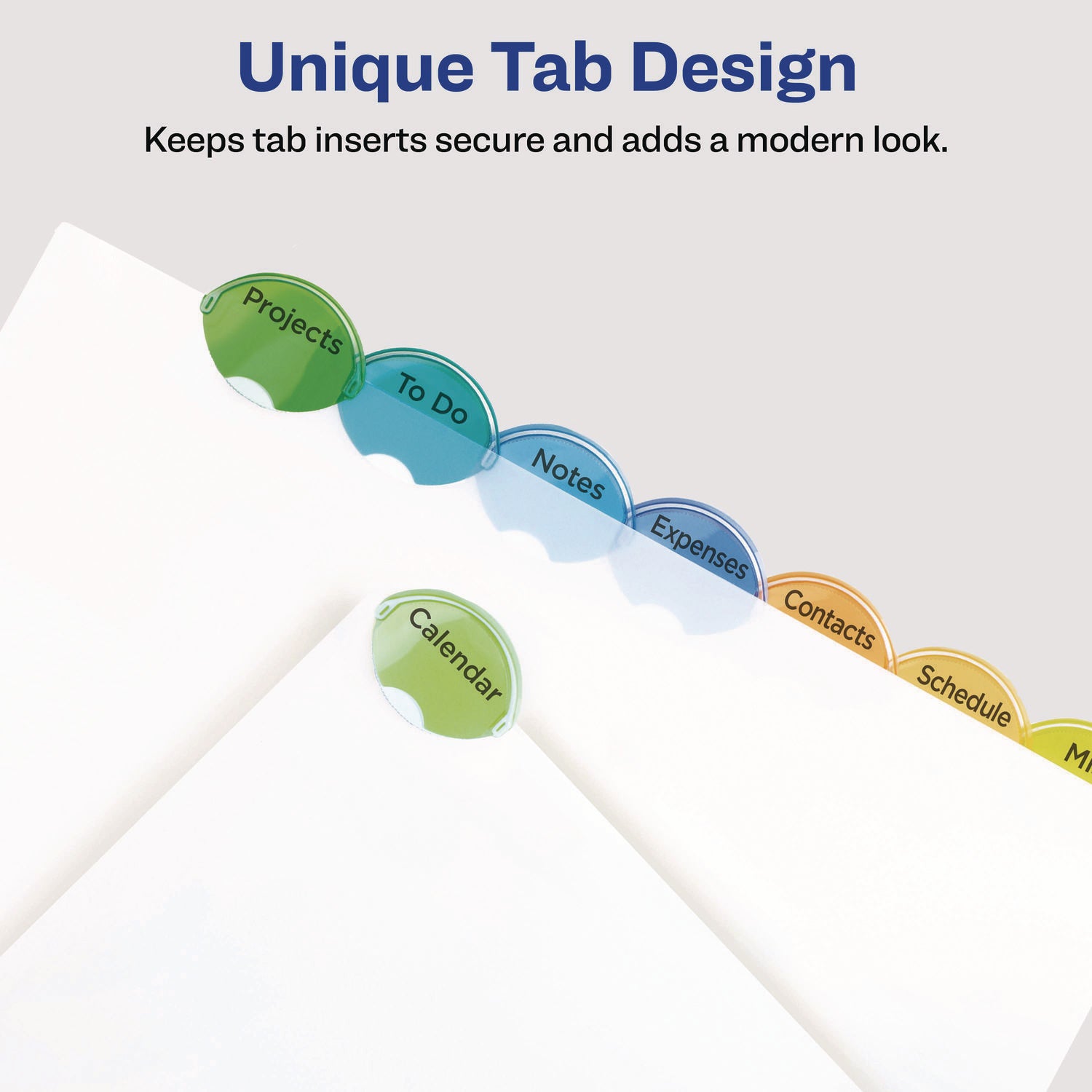 Avery® Insertable Style Edge Tab Plastic 1-Pocket Dividers, 8-Tab, 11.25 x 9.25, Translucent, 1 Set