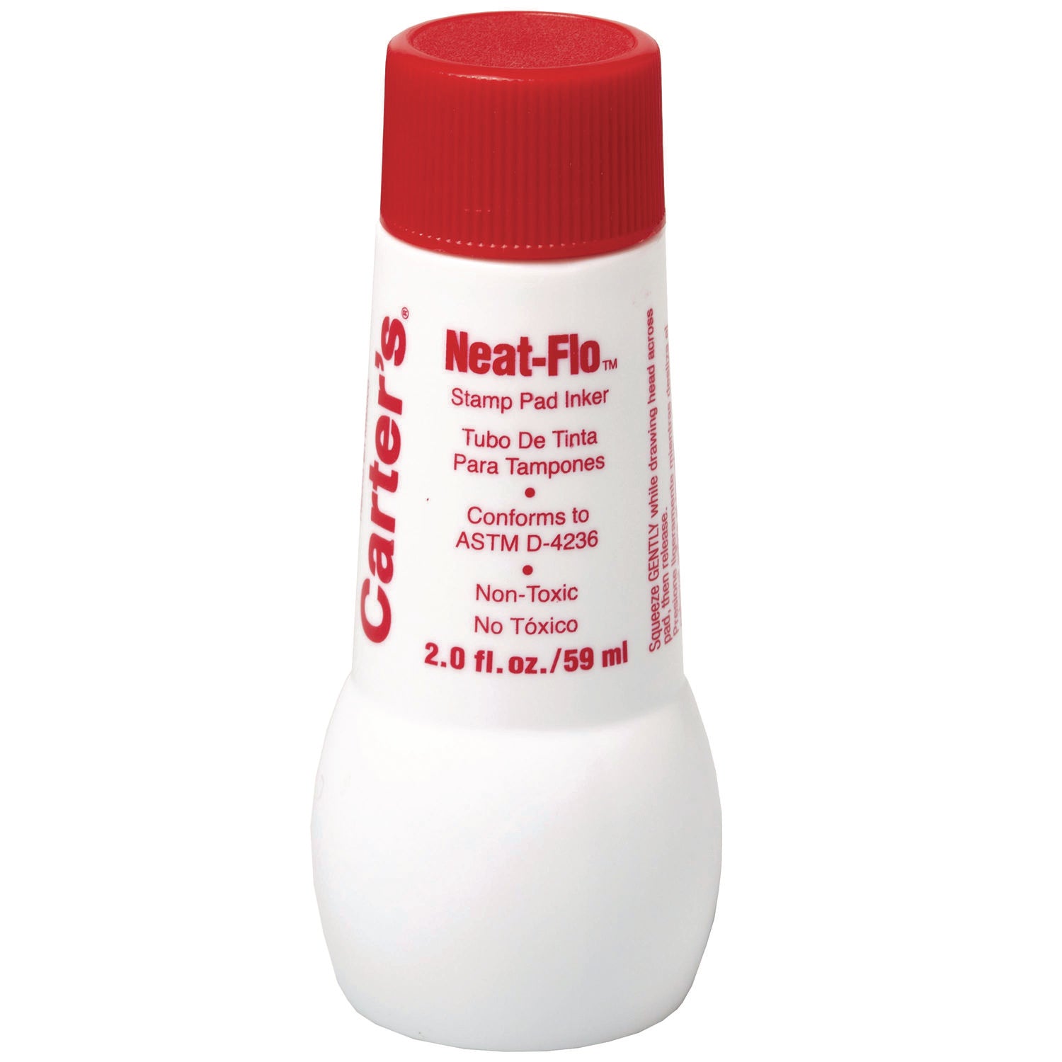 Neat-Flo Stamp Pad Inker, 2 oz Bottle, Red