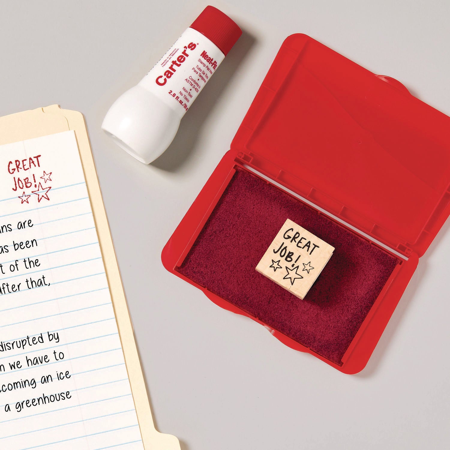 Carter's™ Neat-Flo Stamp Pad Inker, 2 oz Bottle, Red