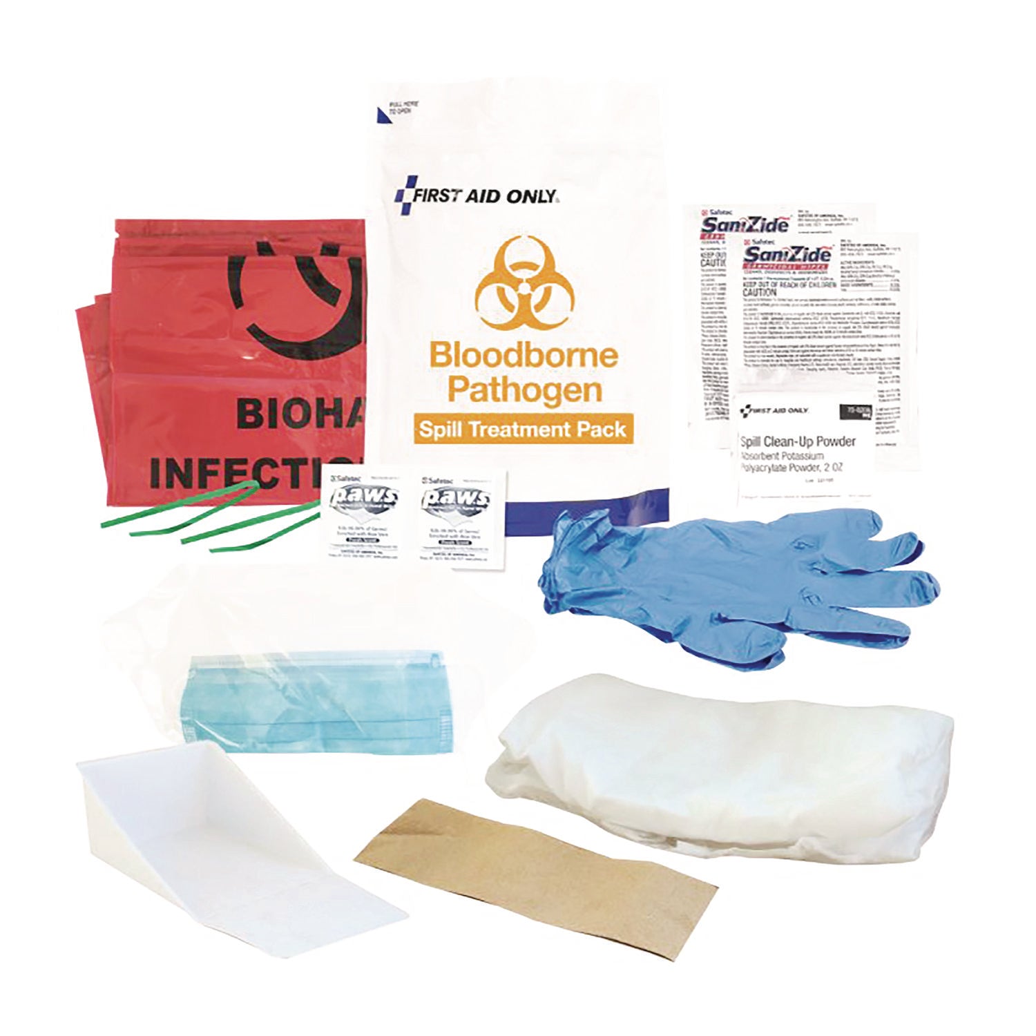 15-Piece Blood-Borne Pathogen Treatment Pack, 15 Pieces, Resealable Plastic Bag First Aid Only™ Flipcost