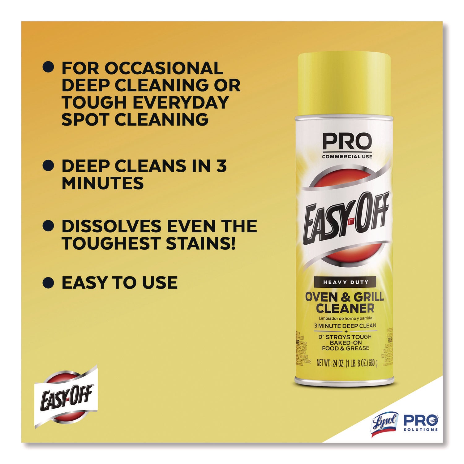 Professional EASY-OFF® Oven and Grill Cleaner, 24 oz Aerosol, 6/Carton