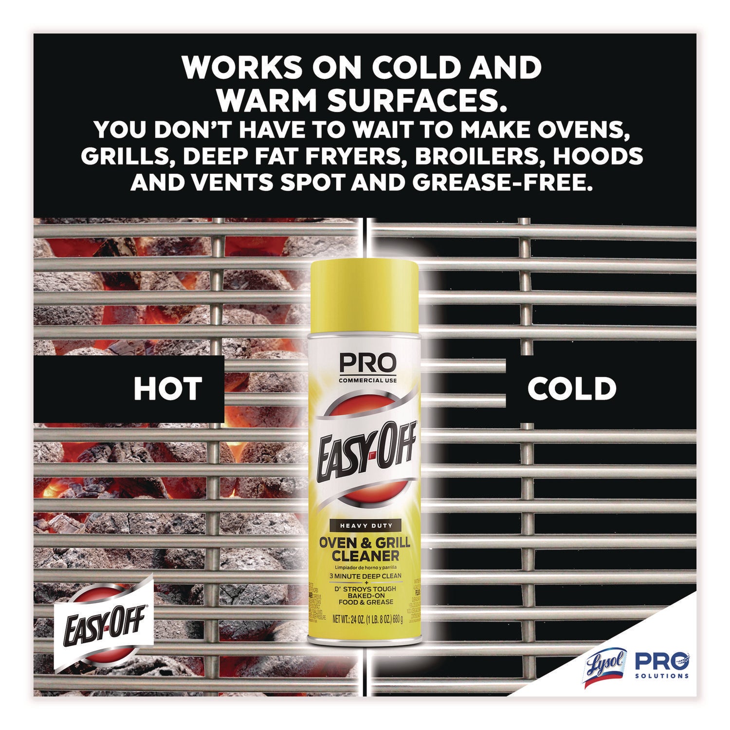 Professional EASY-OFF® Oven and Grill Cleaner, 24 oz Aerosol, 6/Carton