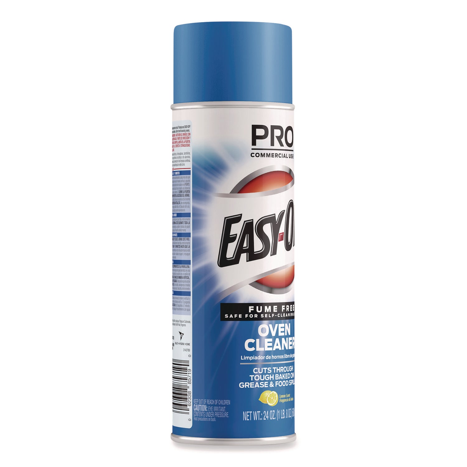 Professional EASY-OFF® Fume Free Max Oven Cleaner, Foam, Lemon, 24 oz Aerosol Spray, 6/Carton