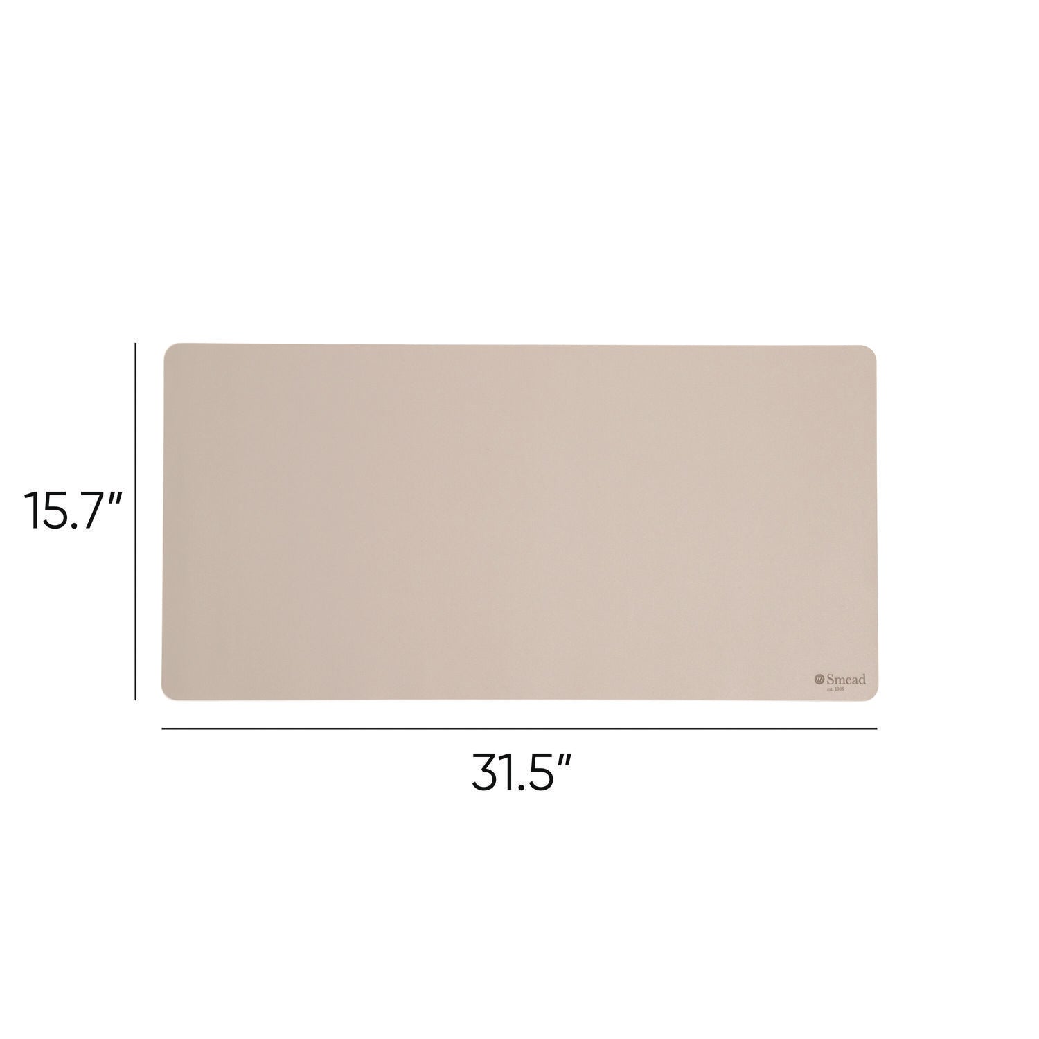 Smead™ Vegan Leather Desk Pads, 31.5 x 15.7, SandStone