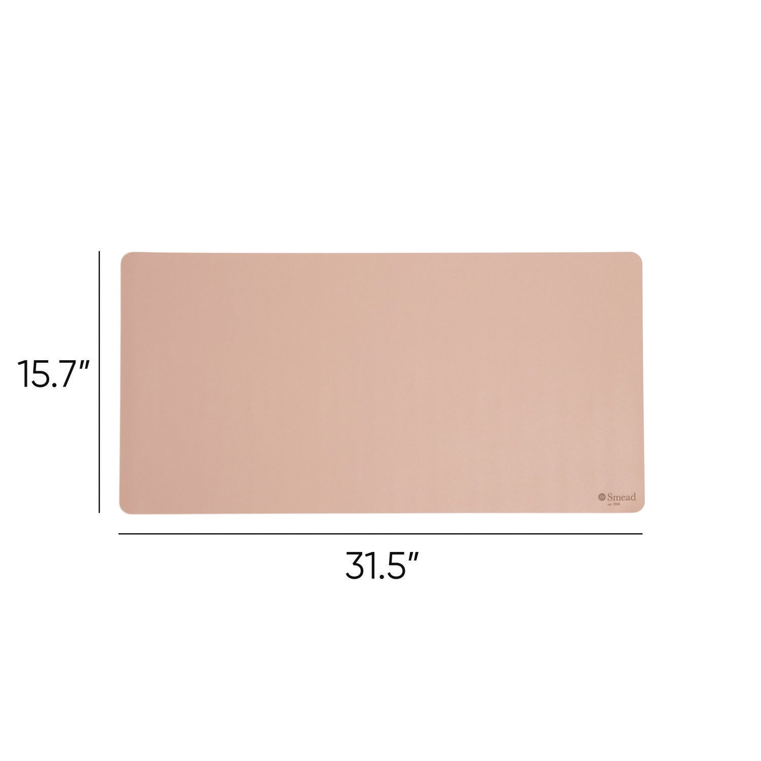 Smead™ Vegan Leather Desk Pads, 31.5 x 15.7, Light Pink