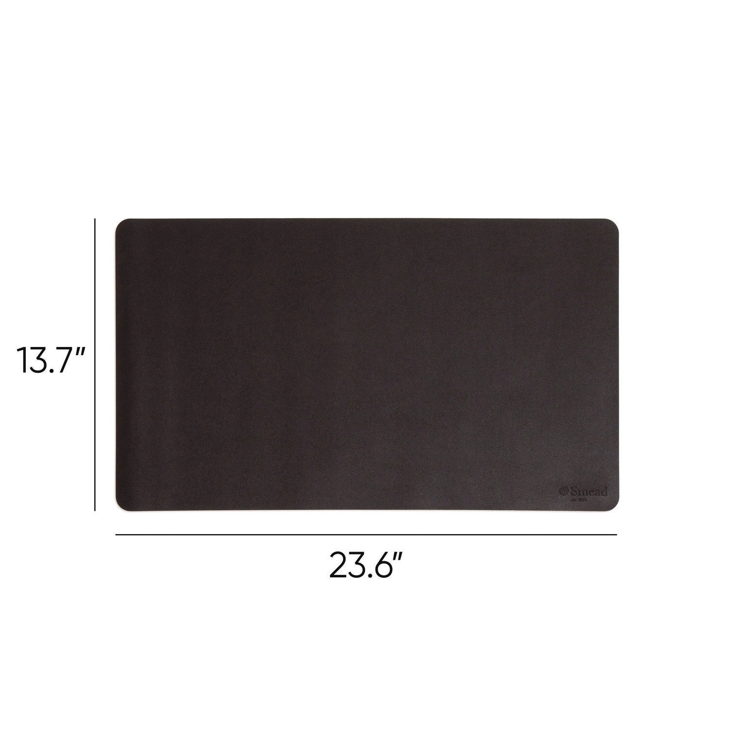 Smead™ Vegan Leather Desk Pads, 23.6 x 13.7, Charcoal