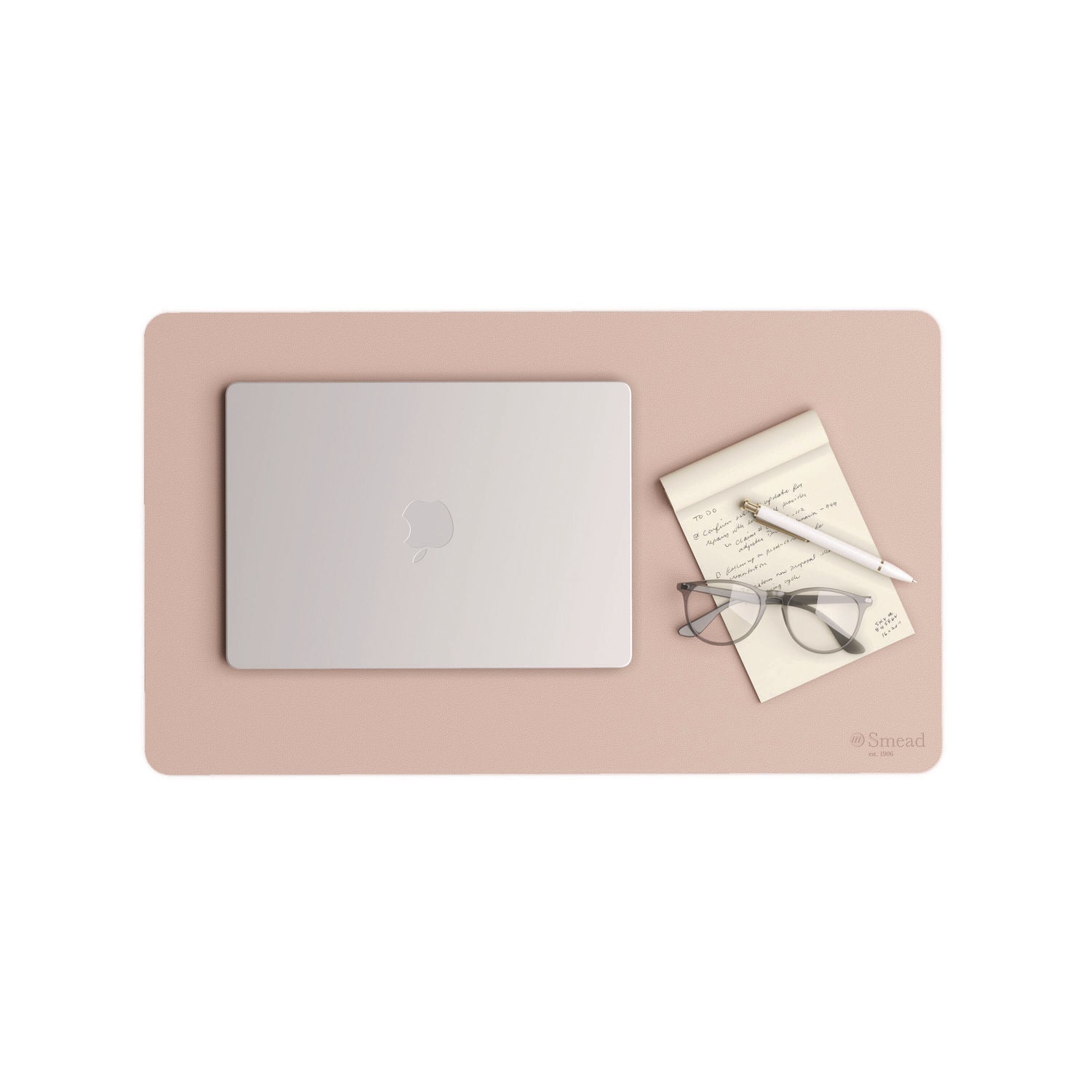 Smead™ Vegan Leather Desk Pads, 23.6 x 13.7, Light Pink