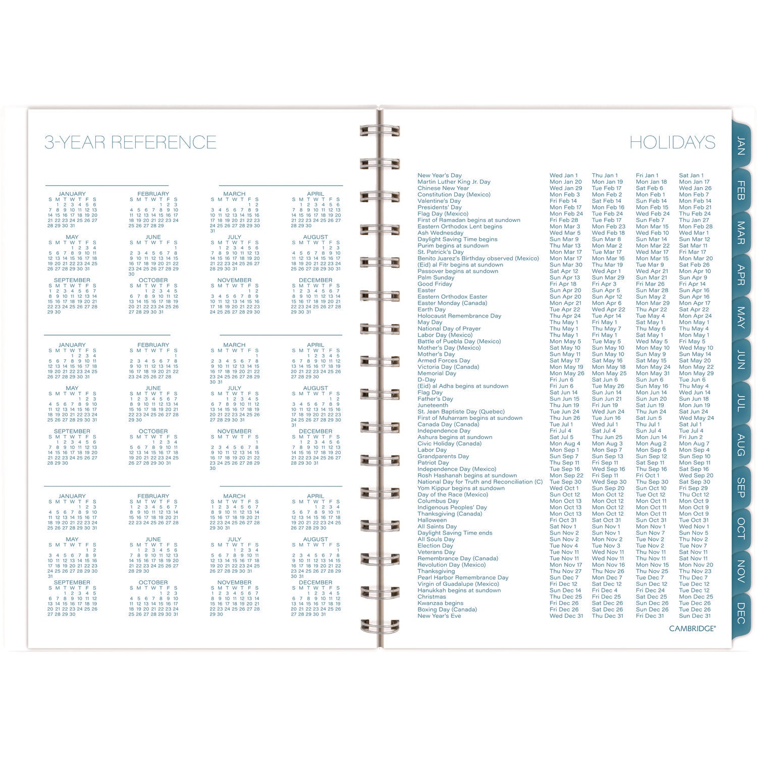 Glacier Weekly/Monthly Planner, Glacier Artwork, 8.5" x 6.38", Blue/Gray/Silver Cover, 12-Month (Jan to Dec): 2025 Cambridge® Flipcost