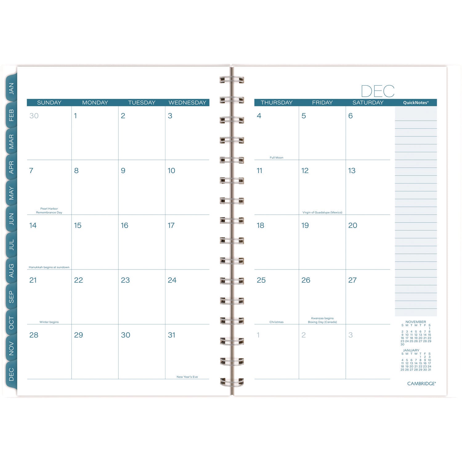 Glacier Weekly/Monthly Planner, Glacier Artwork, 8.5" x 6.38", Blue/Gray/Silver Cover, 12-Month (Jan to Dec): 2025 Cambridge® Flipcost