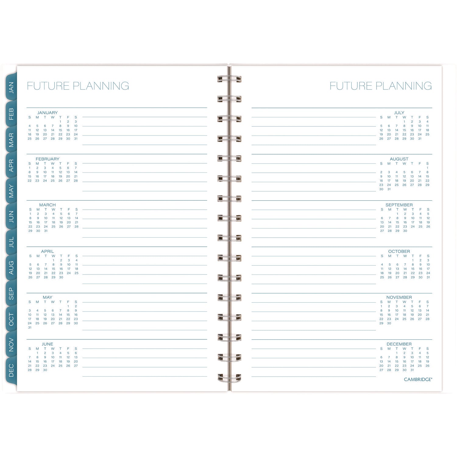 Glacier Weekly/Monthly Planner, Glacier Artwork, 8.5" x 6.38", Blue/Gray/Silver Cover, 12-Month (Jan to Dec): 2025 Cambridge® Flipcost