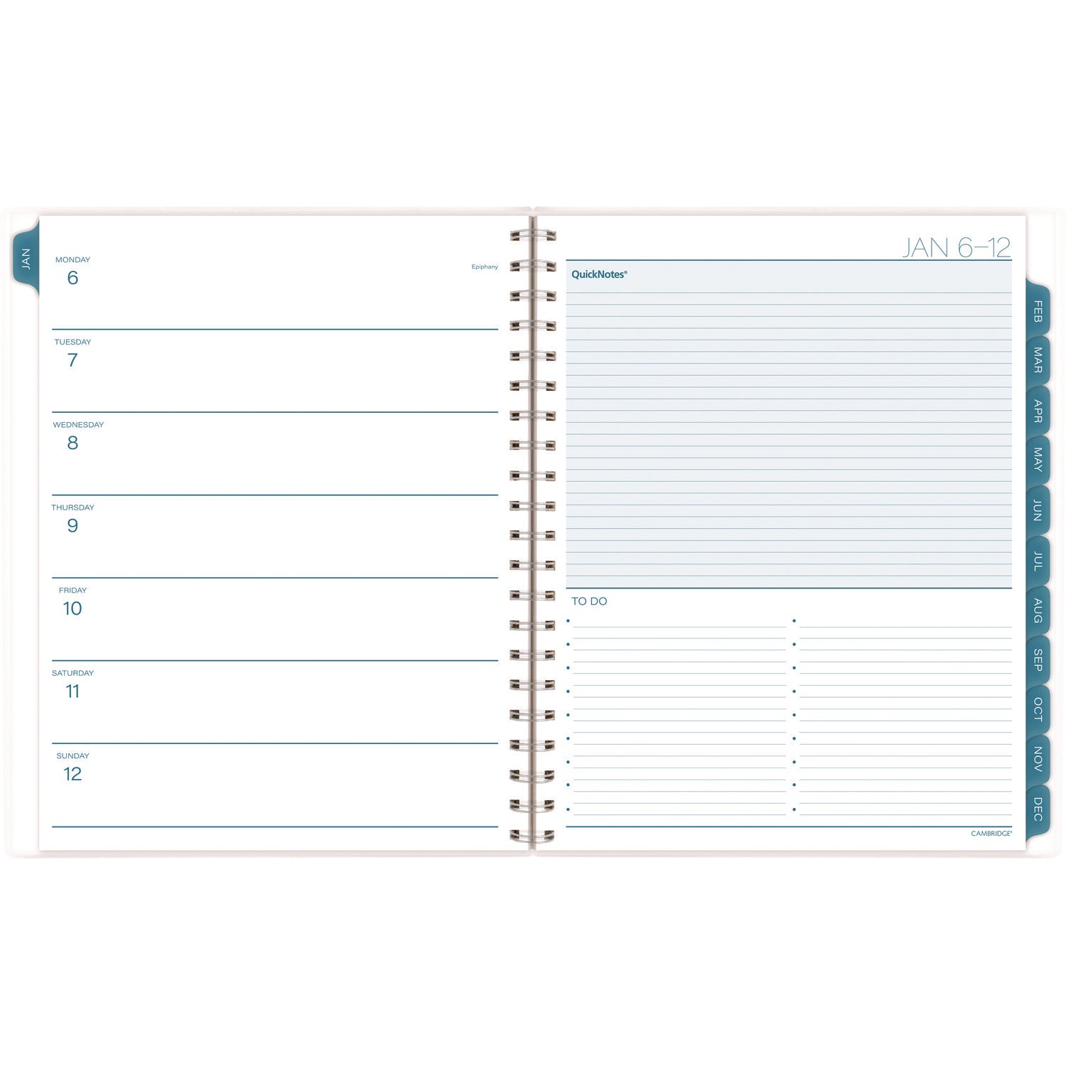 Glacier Weekly/Monthly Planner, Glacier Artwork, 11" x 9.25", Blue/Gray/Silver Cover, 12-Month (Jan to Dec): 2025 Cambridge® Flipcost