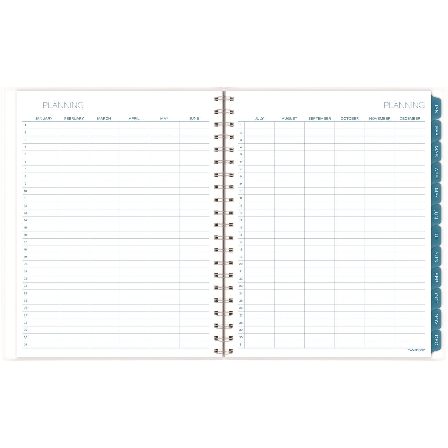 Glacier Weekly/Monthly Planner, Glacier Artwork, 11" x 9.25", Blue/Gray/Silver Cover, 12-Month (Jan to Dec): 2025 Cambridge® Flipcost