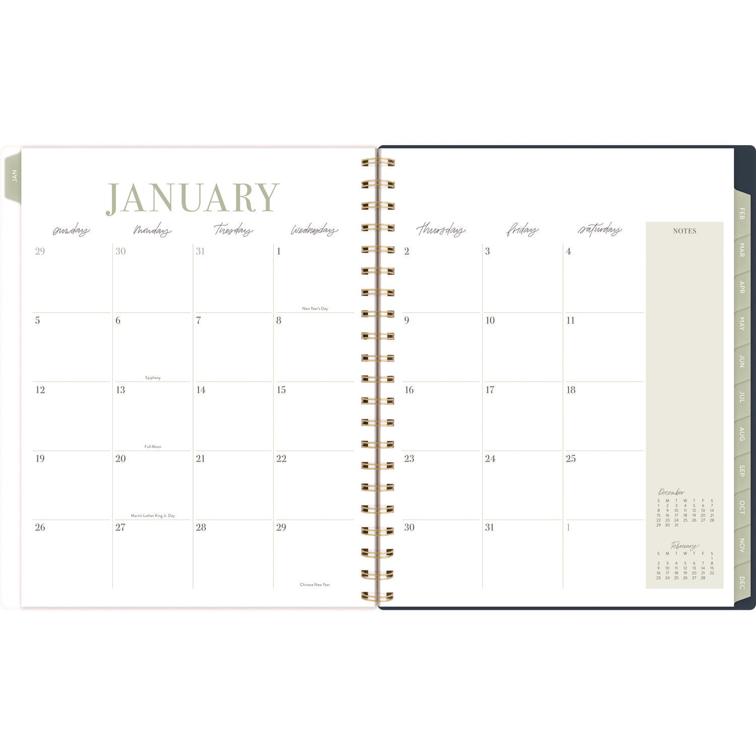 Leah Bisch Weekly/Monthly Floral Planner, Floral Artwork, 11" x 9.25", Blue/White/Gold Cover, 12-Month (Jan to Dec): 2025 Cambridge® Flipcost