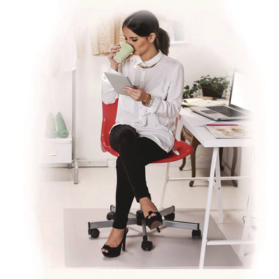 Floortex® Ecotex Marlon BioPlus Rectangular Polycarbonate Chair Mat for Hard Floors, Rectangular, 46 x 60, Clear - Flipcost