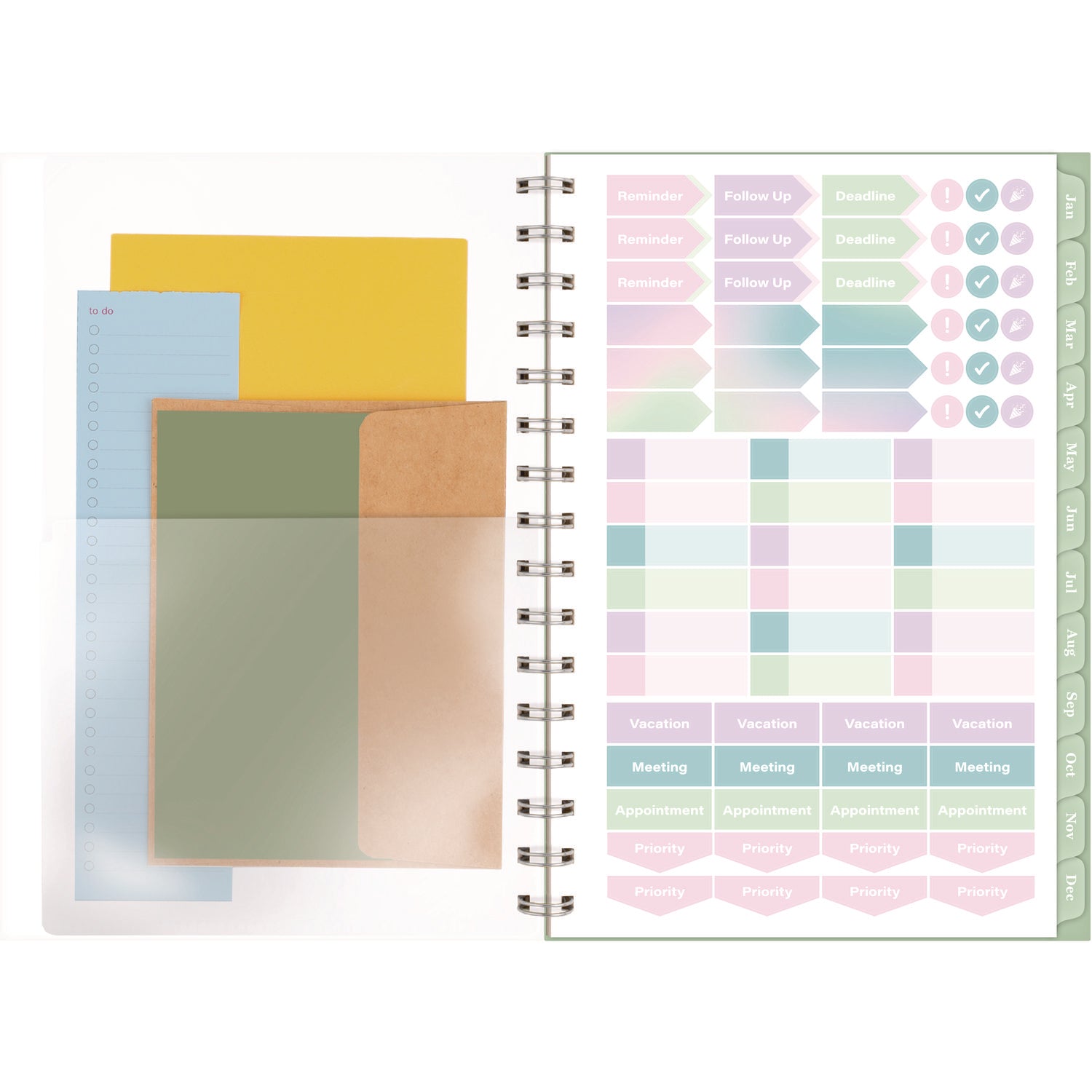 Ombre Weekly/Monthly Planner, Colorful Cloud Artwork, 8.5" x 6.38", Multicolor Cover, 12-Month (Jan to Dec): 2025 Cambridge® Flipcost