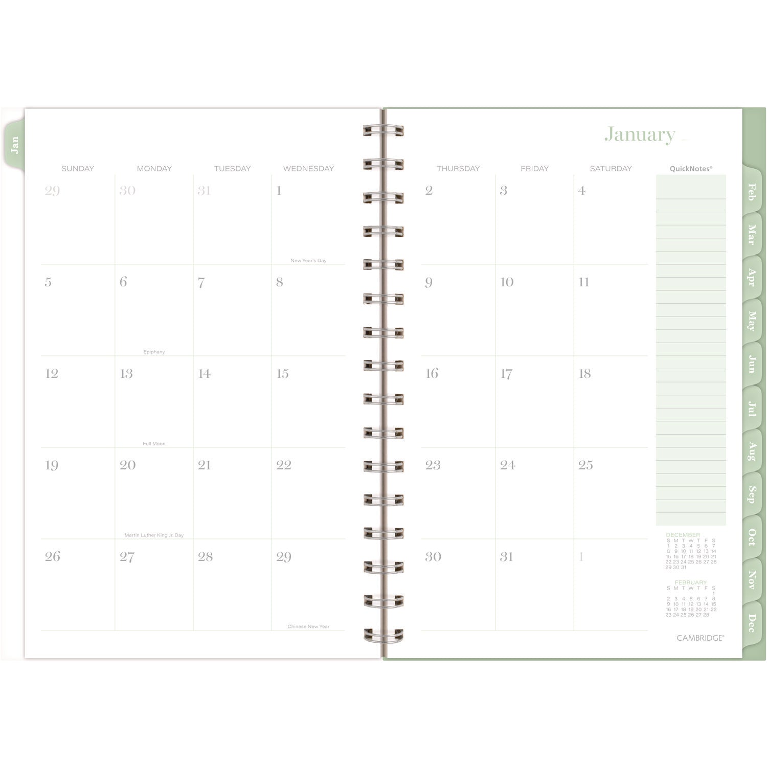 Ombre Weekly/Monthly Planner, Colorful Cloud Artwork, 8.5" x 6.38", Multicolor Cover, 12-Month (Jan to Dec): 2025 Cambridge® Flipcost