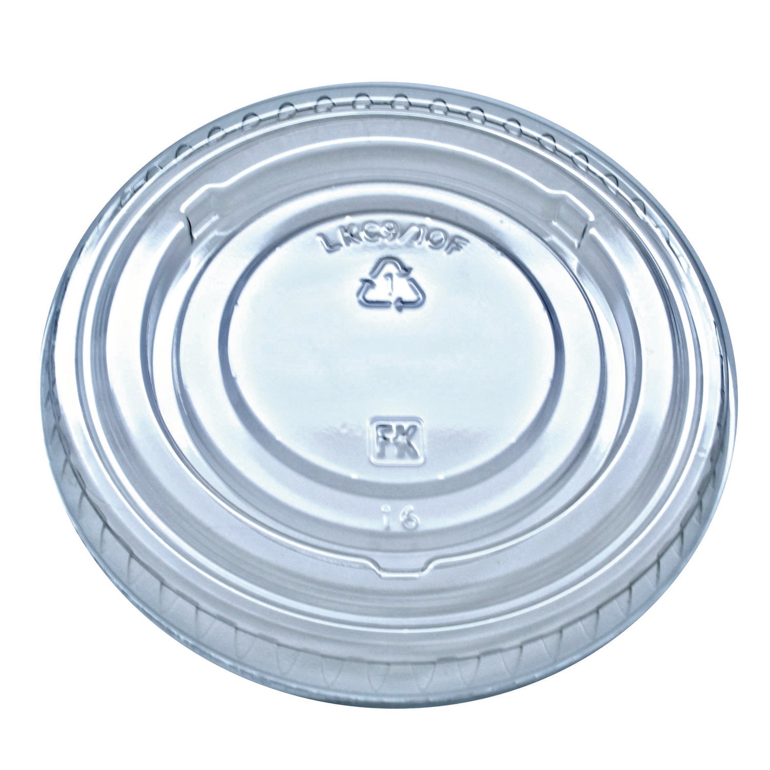 Kal-Clear/Nexclear Drink Cup Lids, Flat Lid with No Slot, Fits 9 to 10 oz Cold Cups, Clear, 2,500/Carton