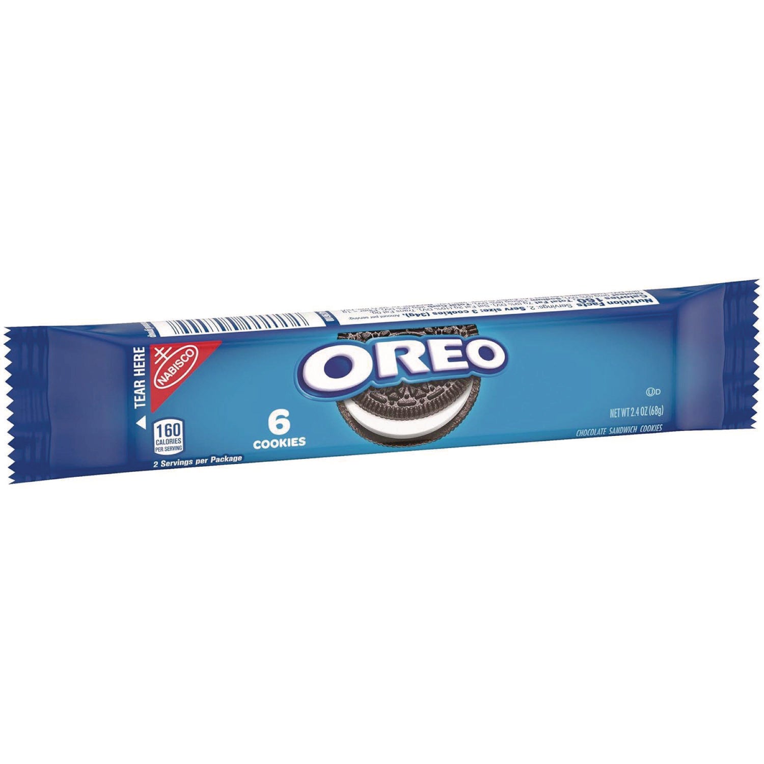 Nabisco® Oreo Cookies Single Serve Packs, Chocolate, 2.4 oz Pack, 6 Cookies/Pack, 12 Packs/Box