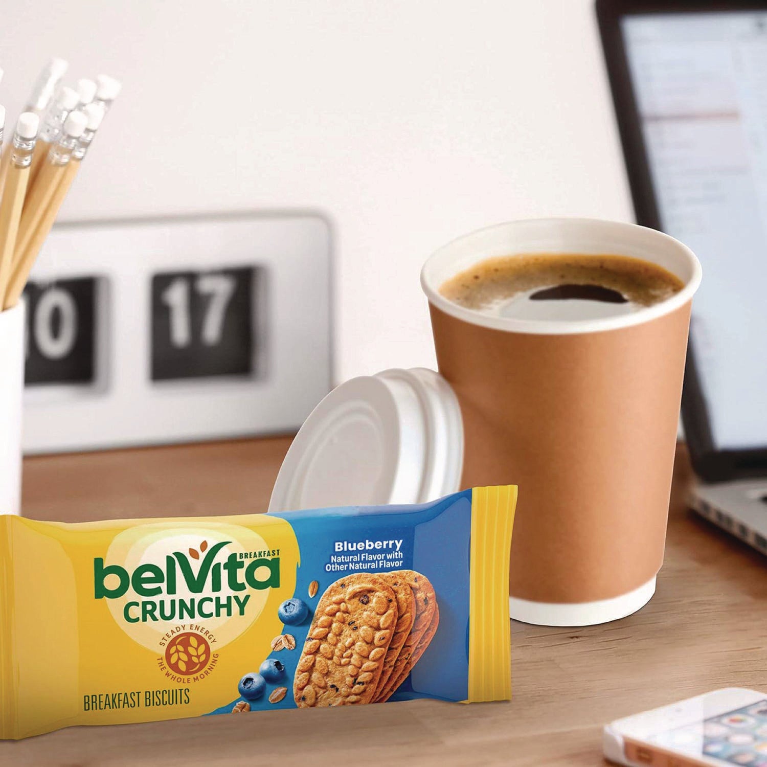 Nabisco® belVita Breakfast Biscuits, 1.76 oz Pack, Blueberry, 8 Packs/Box, 8 Boxes/Carton