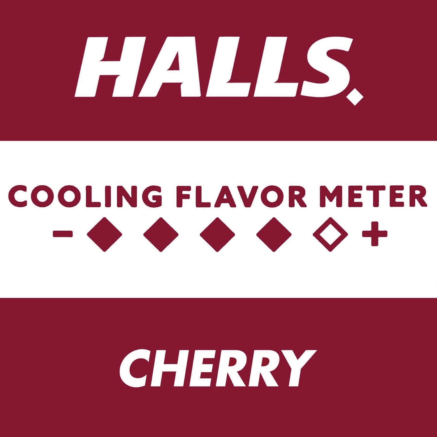 HALLS Triple Action Cough Drops, Cherry, 30/Bag, 12 Bags/Box