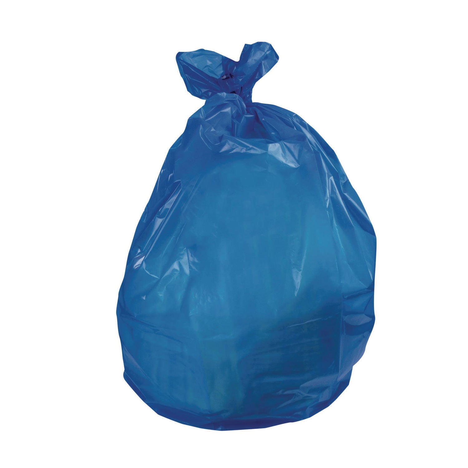 High-Density Waste Can Liners, 23 gal, 14 mic, 30" x 43", Blue, 25 Bags/Roll, 10 Rolls/Carton Heritage Flipcost