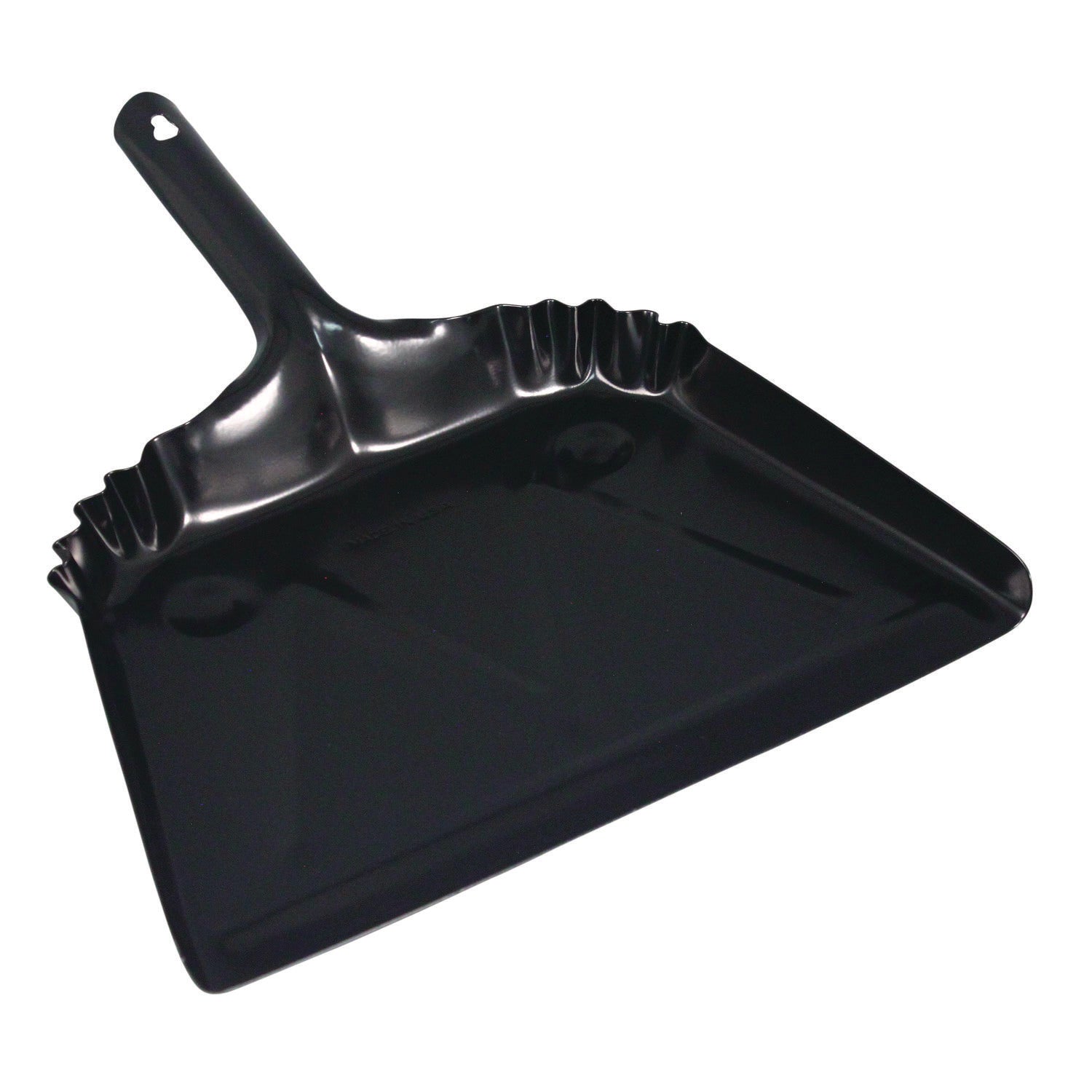 Impact® Heavy-Duty Metal Dust Pan, 12 x 14, 20-Gauge Steel, Black