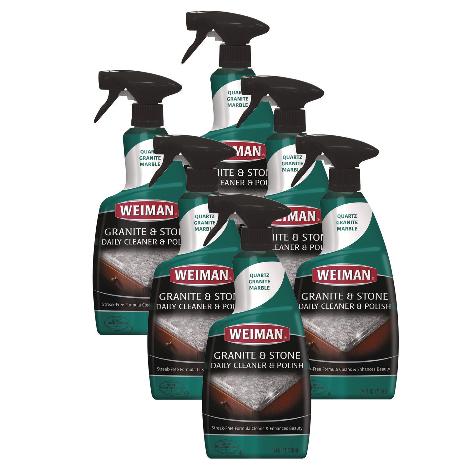 WEIMAN® Granite cleaner polish citrus scent, 24 oz Spray Bottle, 6/Carton