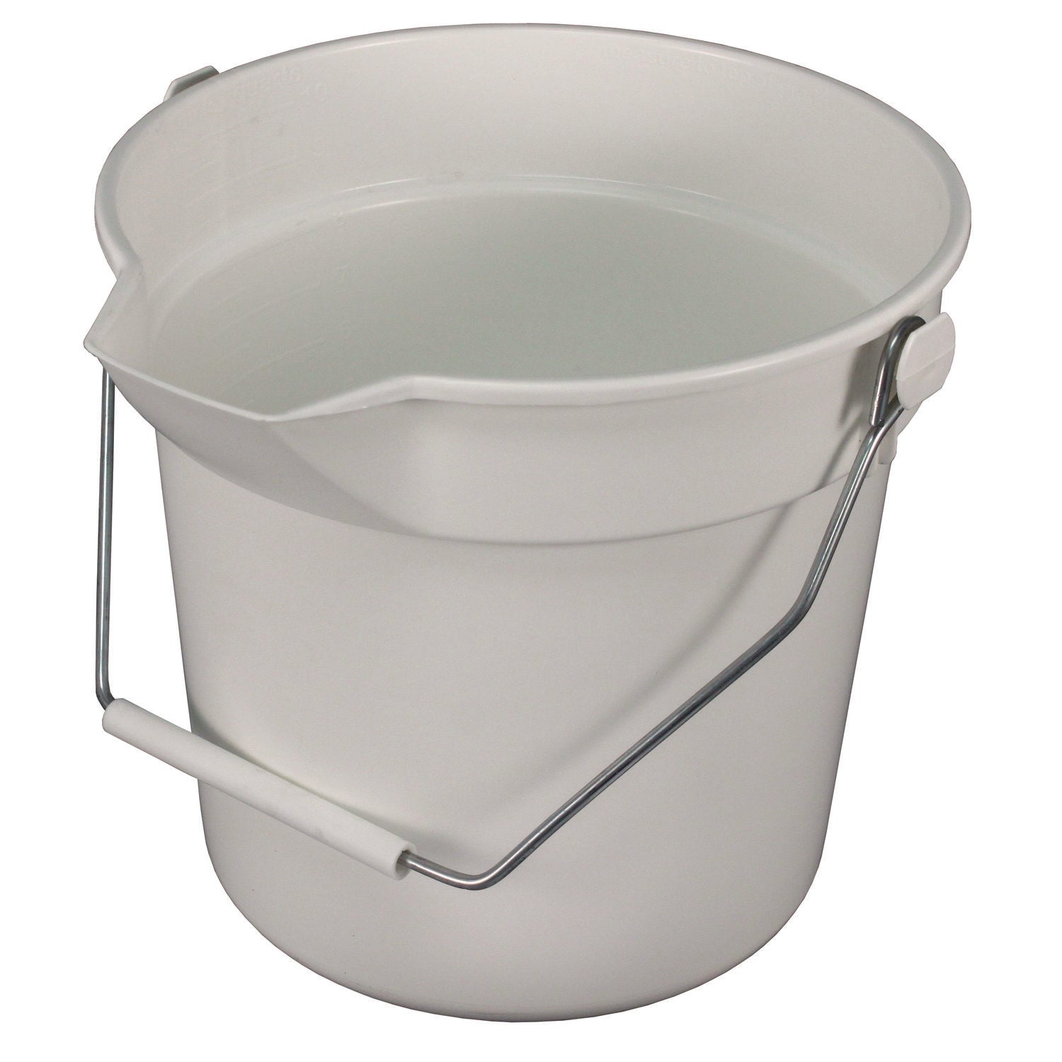 Impact® Deluxe Heavy-Duty Bucket, 10 qt, Polypropylene, Gray, 10.63" dia