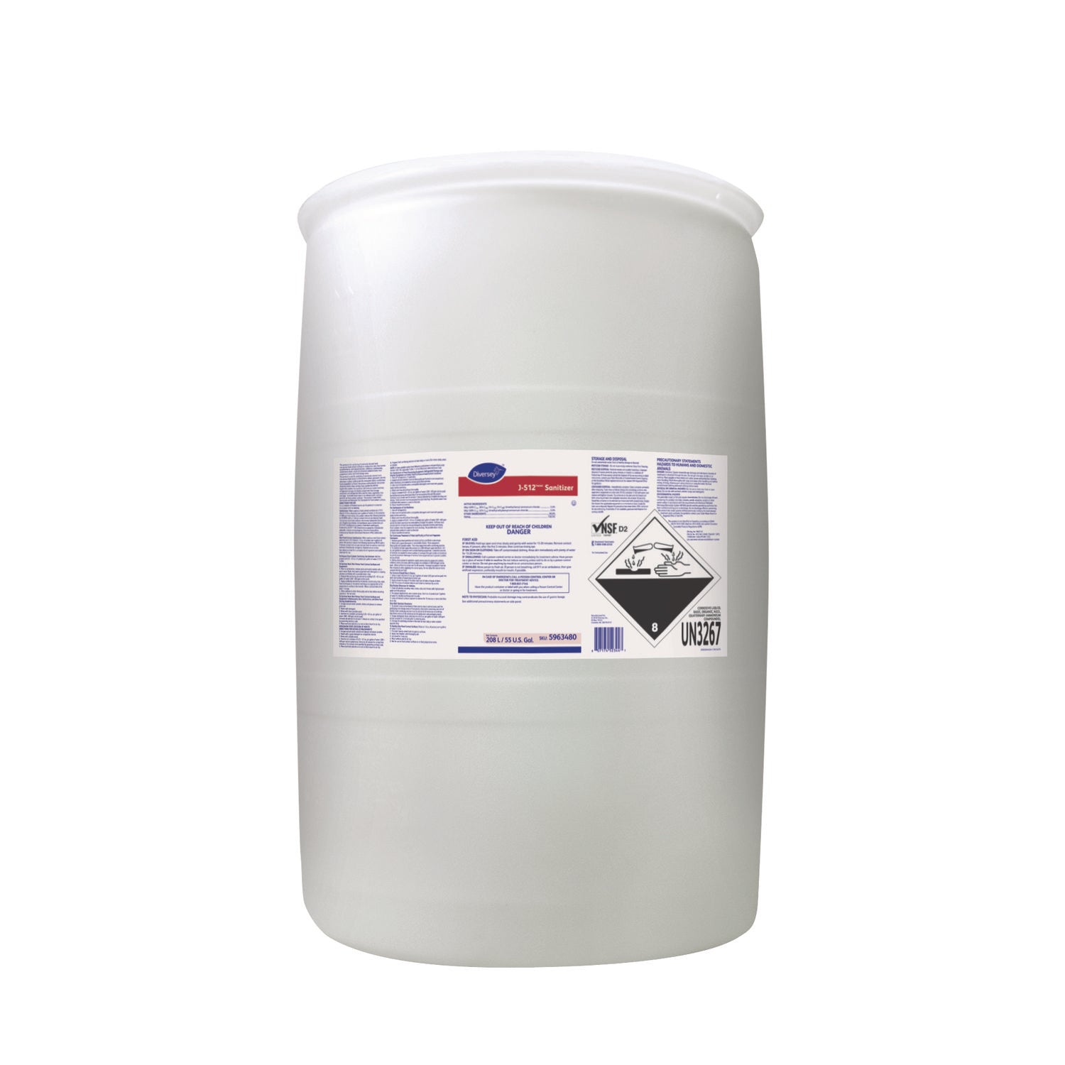 J-512TM/MC Sanitizer, Quaternary Scent, 55 gal Drum