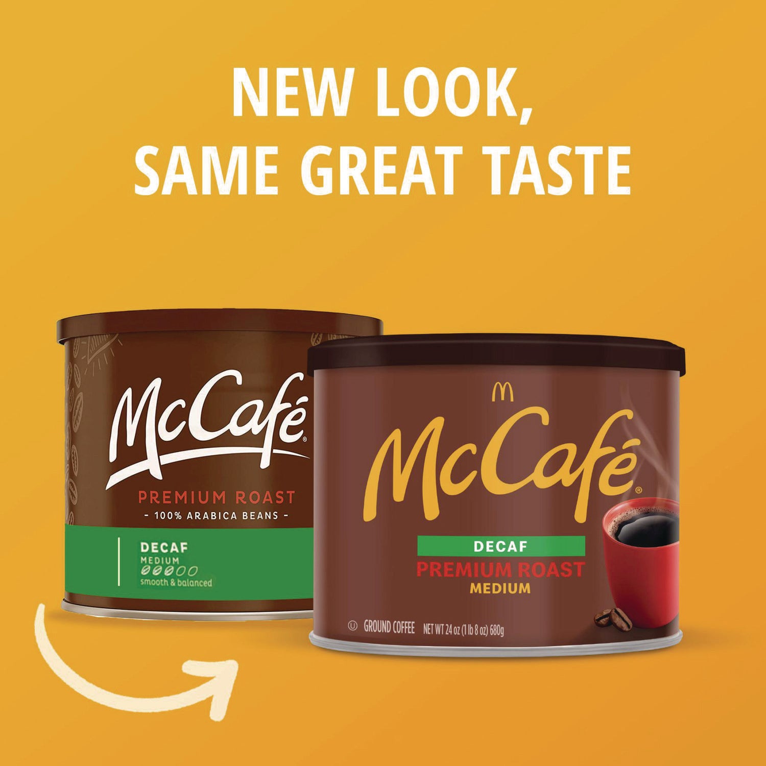 McCafe® Ground Coffee, Premium Roast Decaf, 24 oz Can