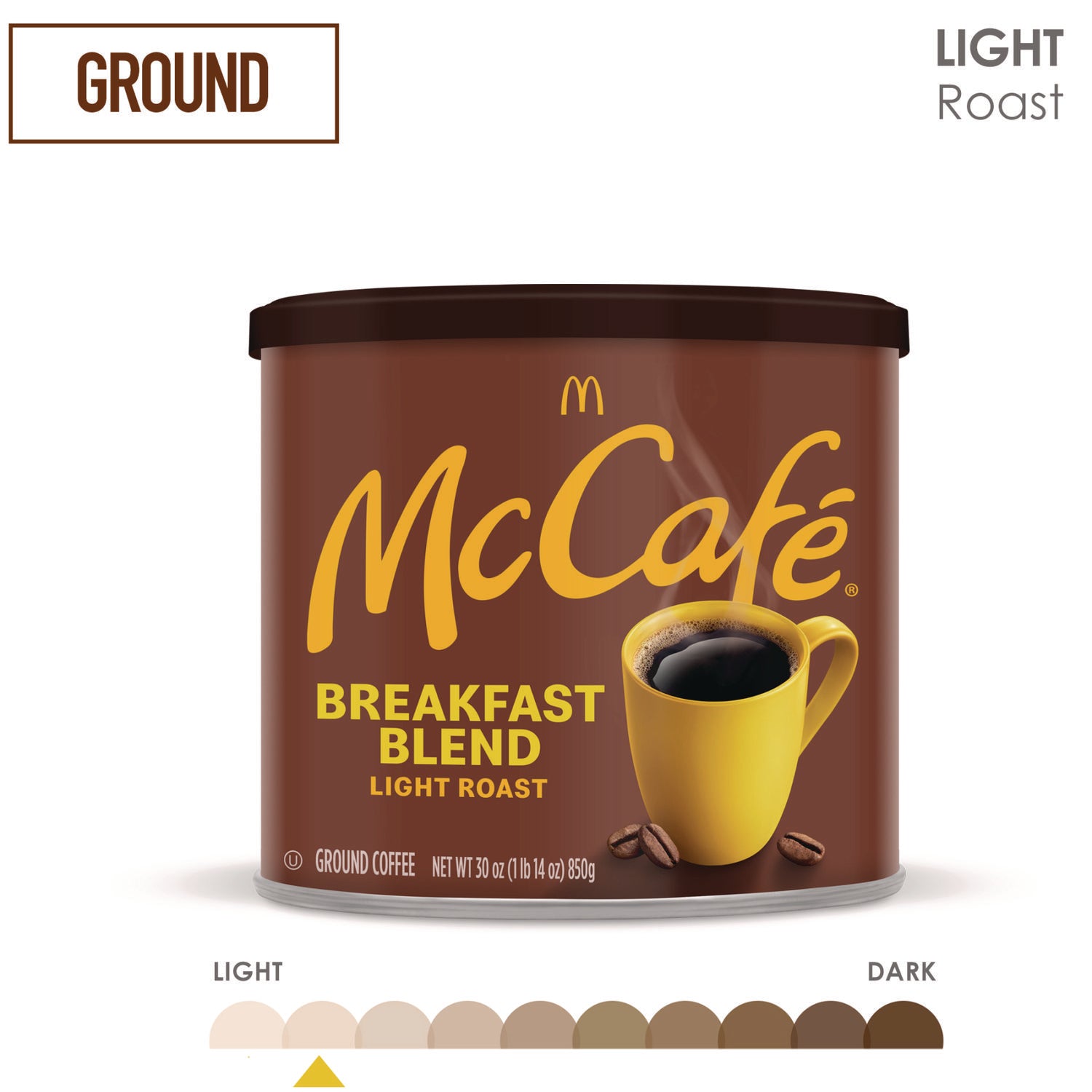 McCafe® Ground Coffee, Breakfast Blend, 30 oz Can