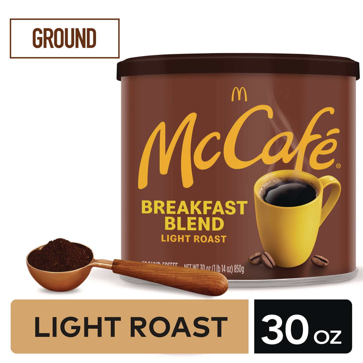 McCafe® Ground Coffee, Breakfast Blend, 30 oz Can