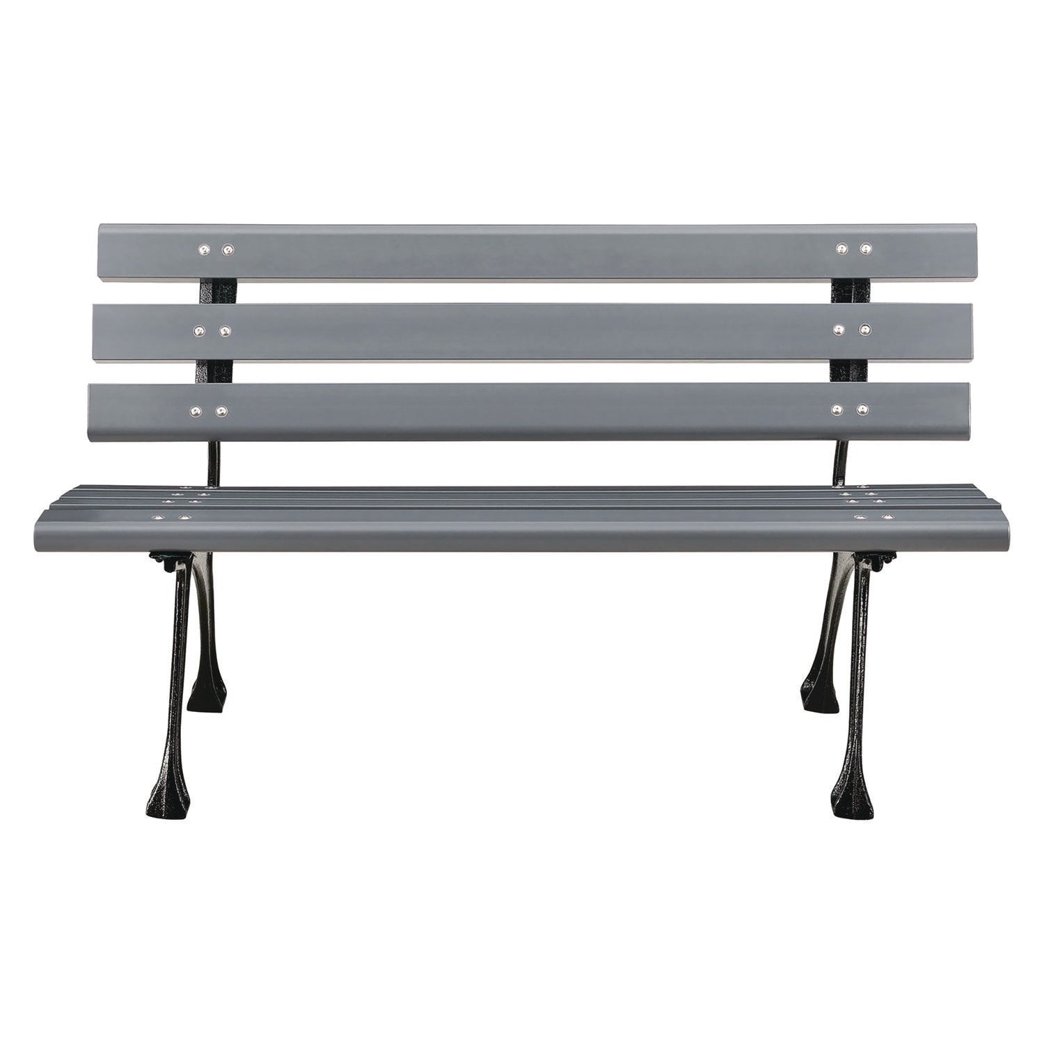 Recycled Plastic Benches with Back, 48 x 23 x 28, Gray Global Industrial® Flipcost