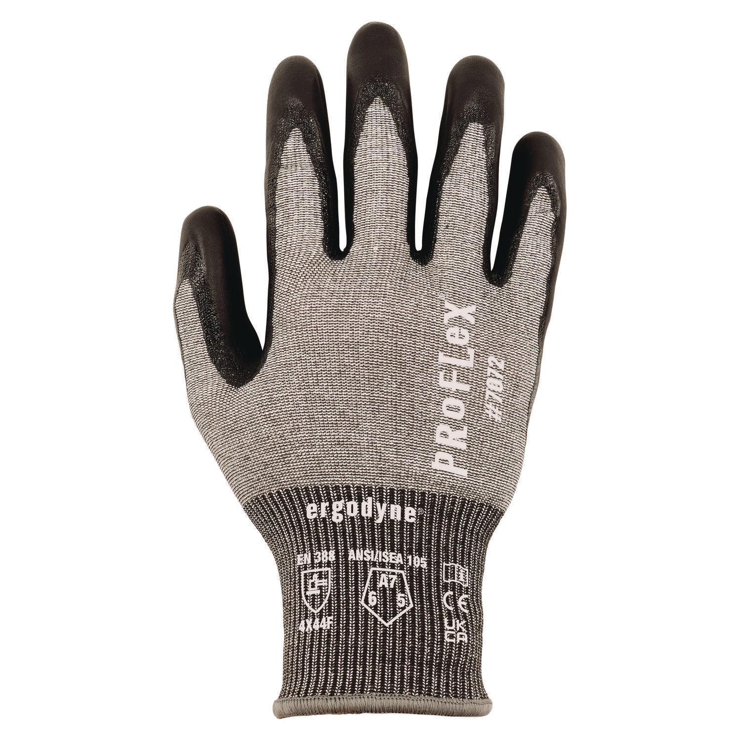 ProFlex 7072 ANSI A7 Nitrile-Coated CR Gloves, Gray, X-Small, Pair ergodyne® Flipcost