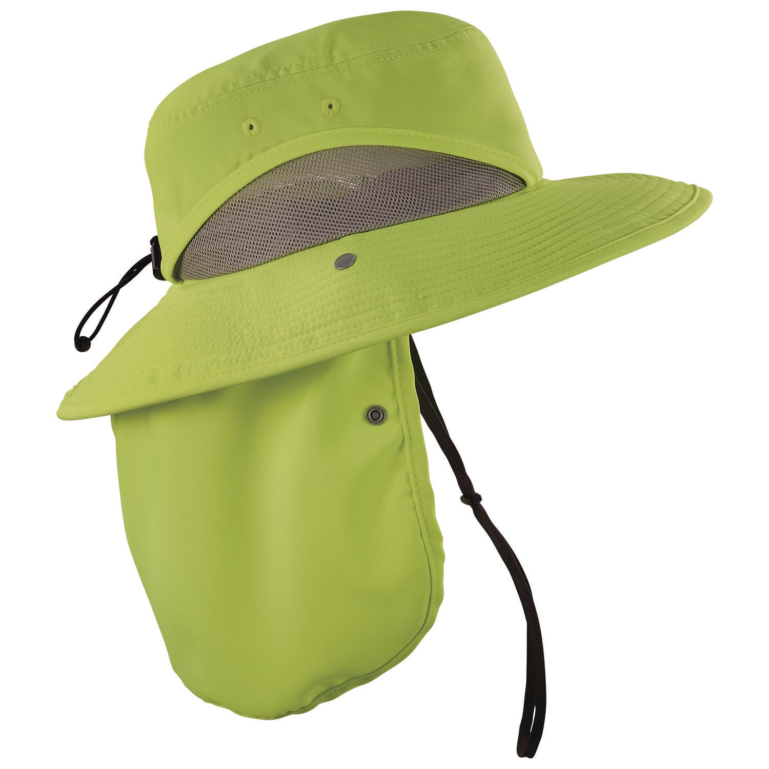 Chill-Its 8934 Ranger Hat with Neck Shade, Microfiber/Polyester, Small/Medium, Lime ergodyne® Flipcost